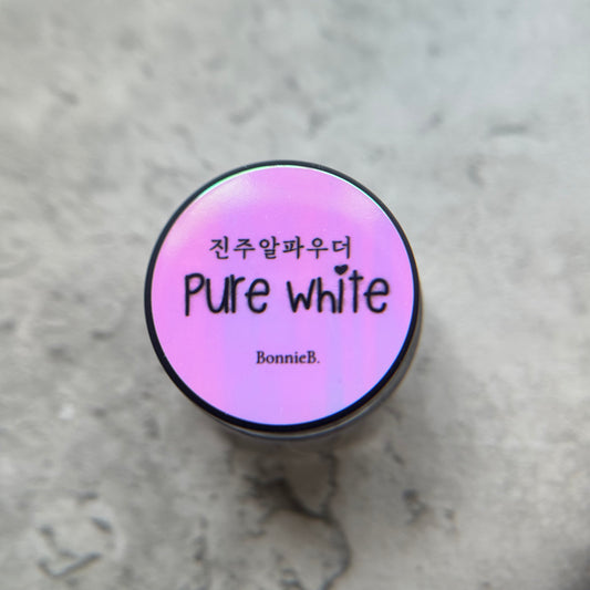 Pure white nail powder